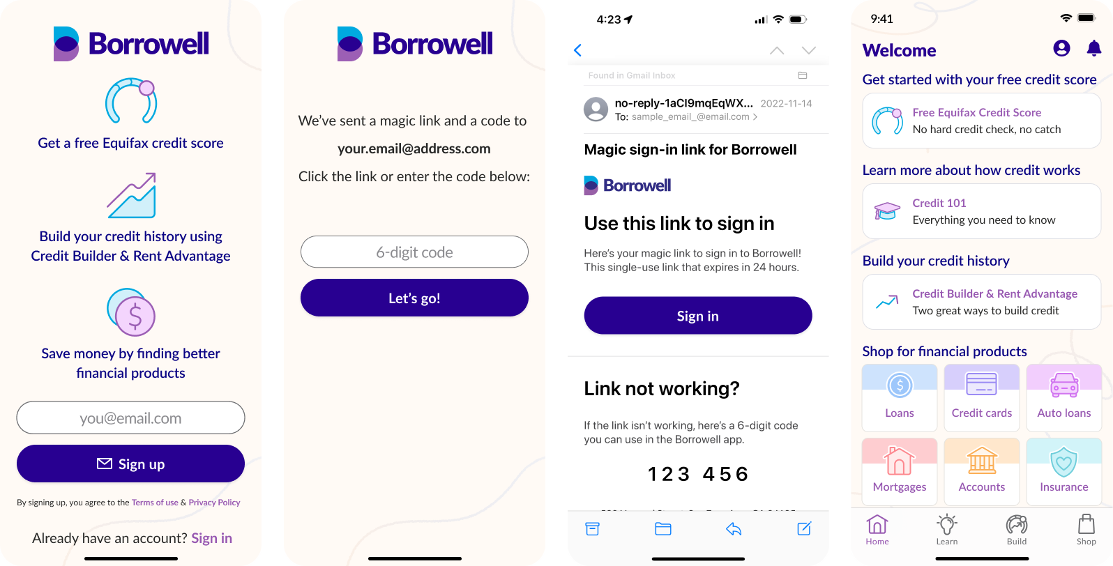 New Magic Link email sign up flow